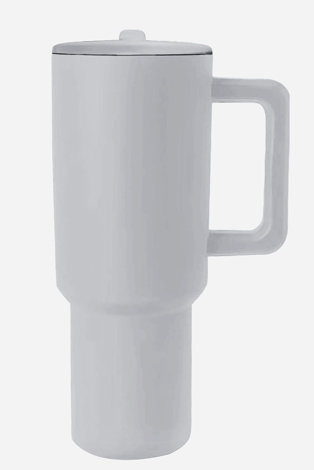 Rose Red Frosted Stainless Handle Large Vacuum Cup with Straw 40oz