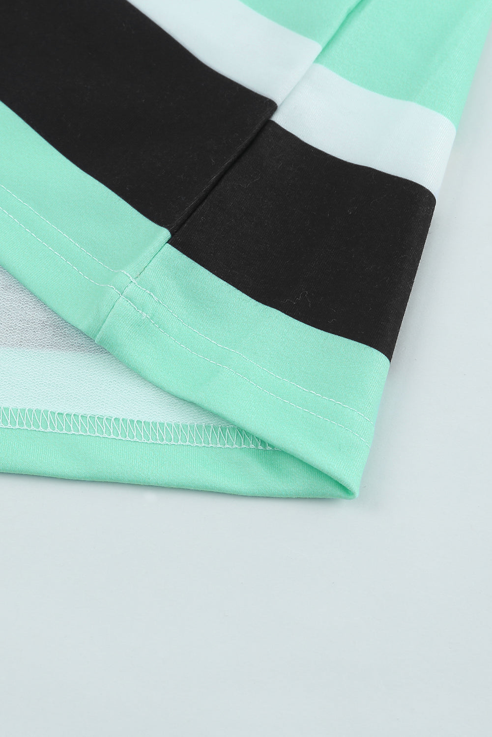 Striped Drawstring Long Sleeve Hoodie