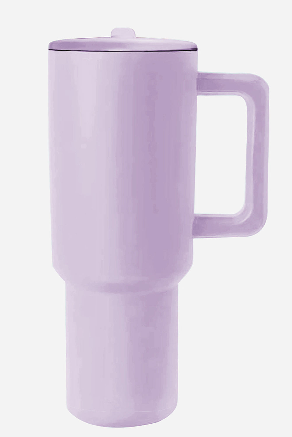 Rose Red Frosted Stainless Handle Large Vacuum Cup with Straw 40oz