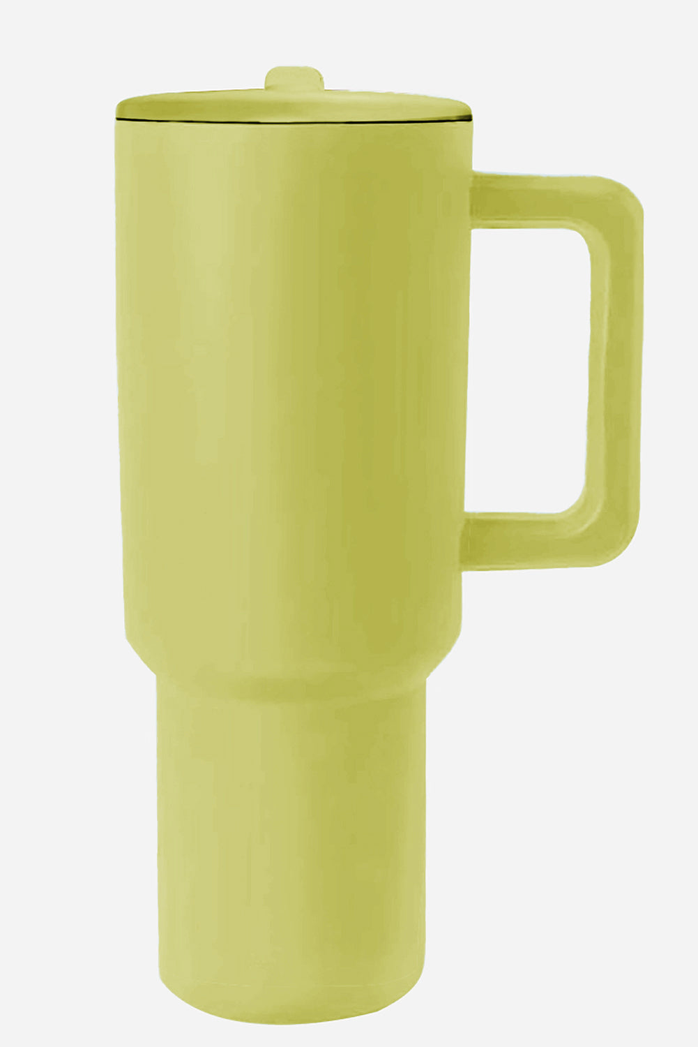 Rose Red Frosted Stainless Handle Large Vacuum Cup with Straw 40oz