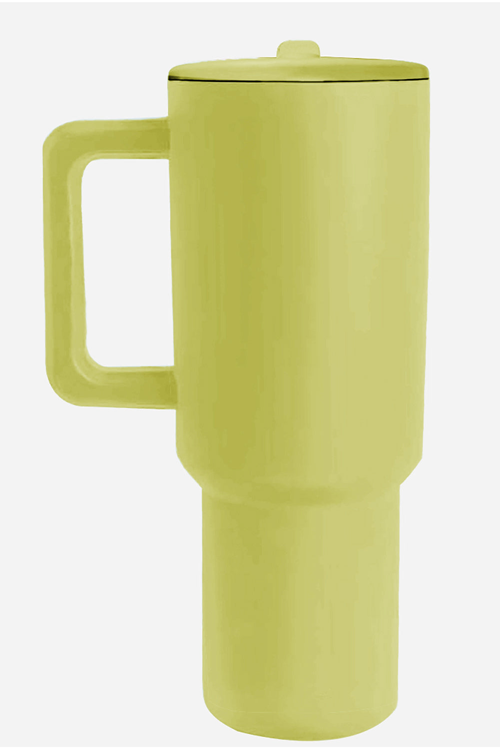 Rose Red Frosted Stainless Handle Large Vacuum Cup with Straw 40oz