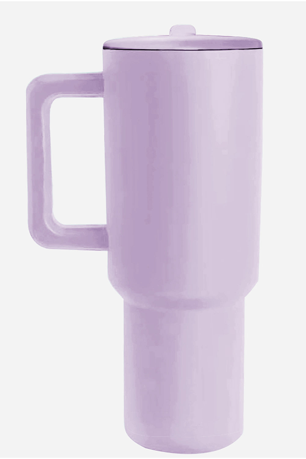 Rose Red Frosted Stainless Handle Large Vacuum Cup with Straw 40oz