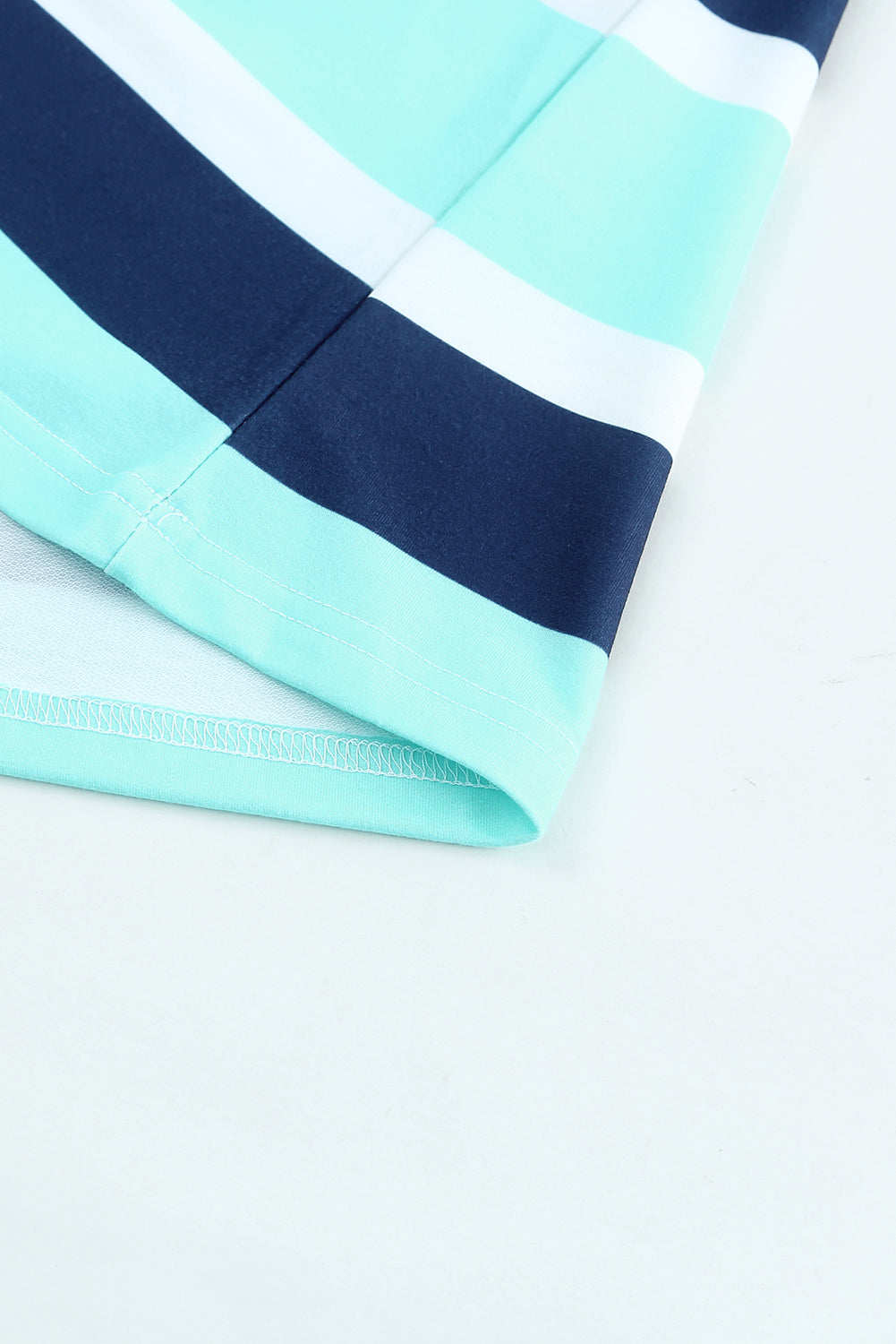 Striped Drawstring Long Sleeve Hoodie