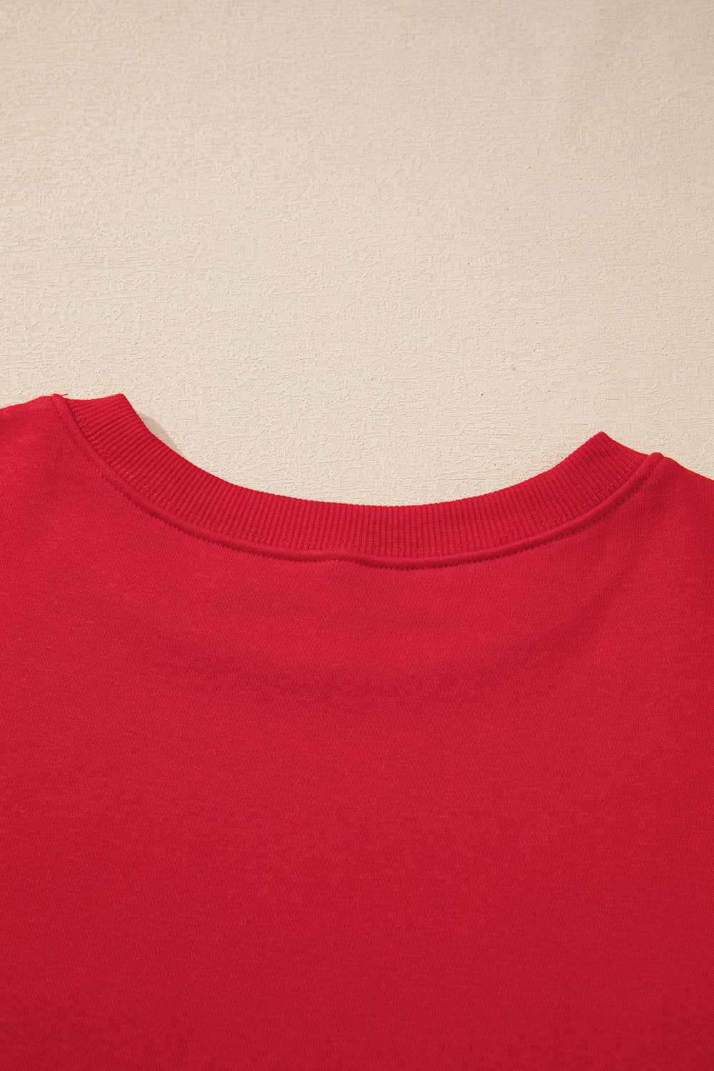 Plus Size Solid Crew Neck Drop Shoulder Sweatshirt