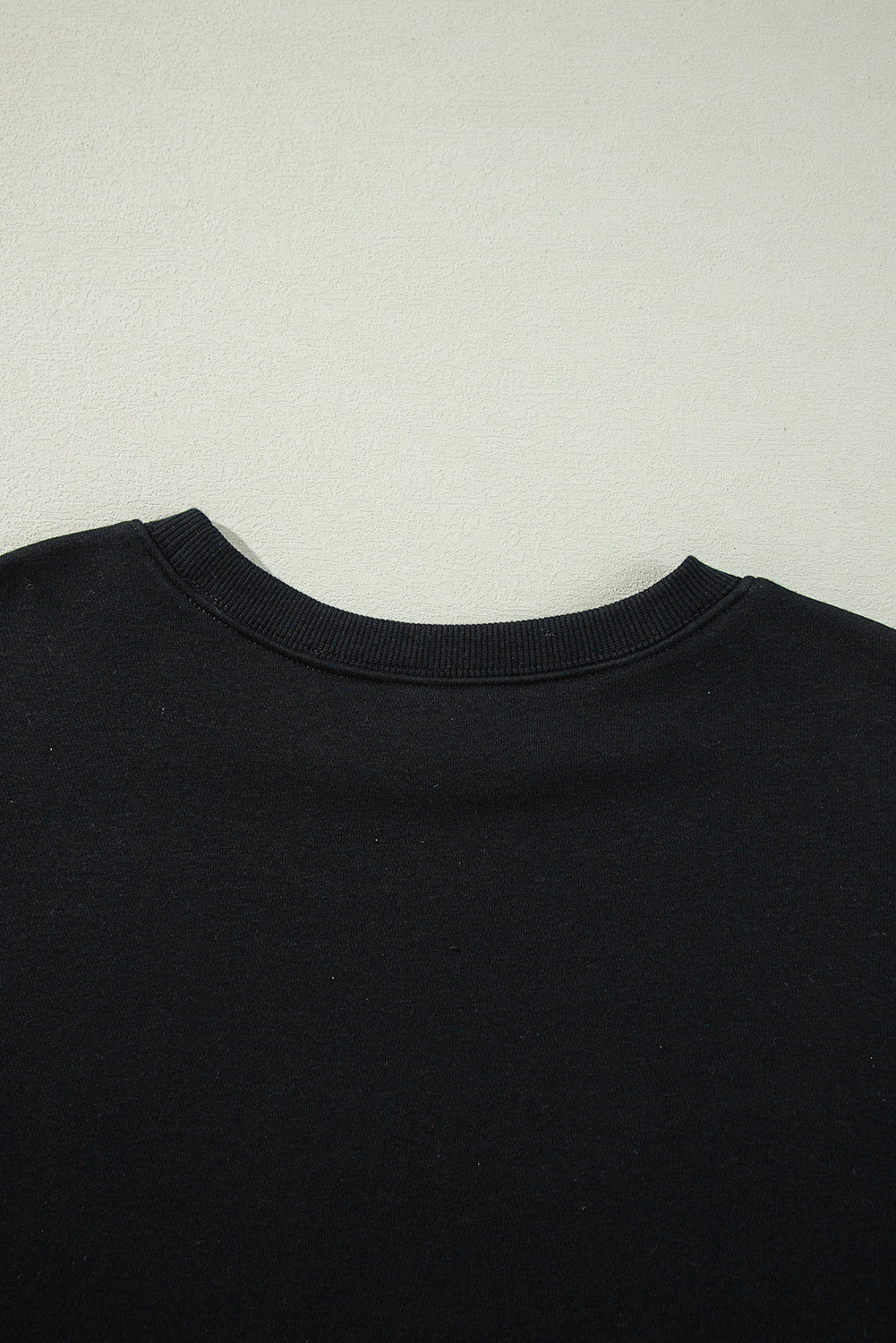 Plus Size Solid Crew Neck Drop Shoulder Sweatshirt