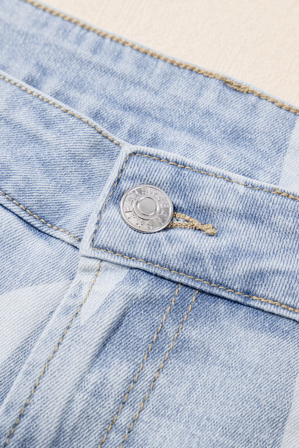 Plus Size Beau Blue High Waist Star Pattern Jeans