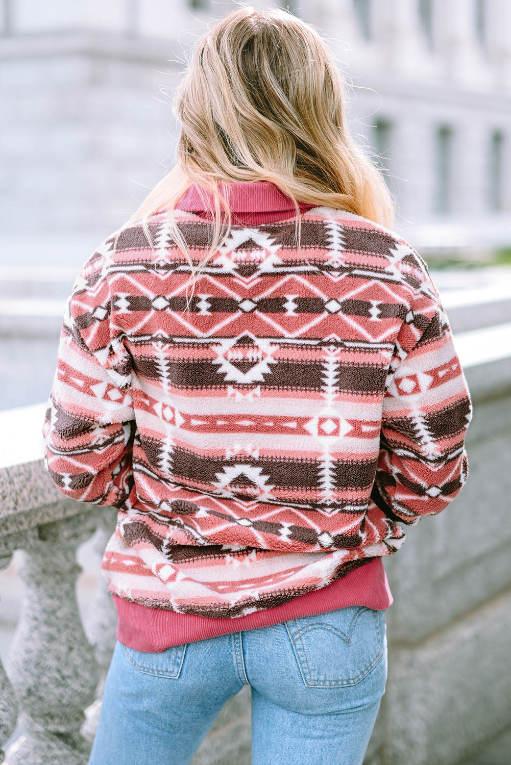 Western Sherpa Textured Trim Jacket