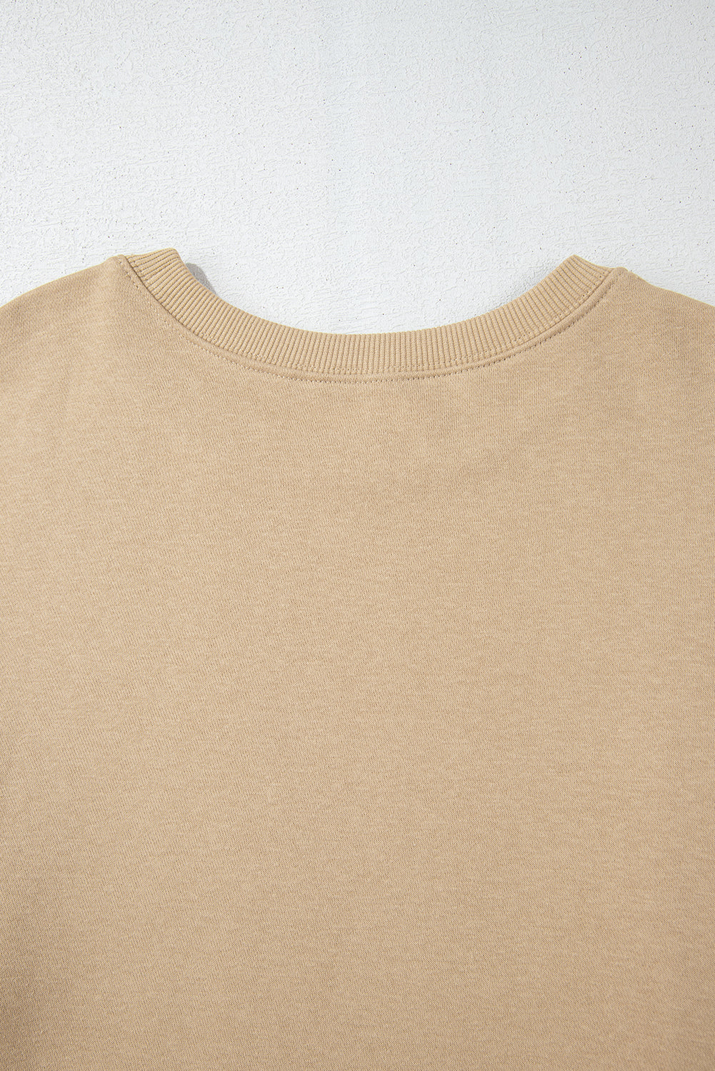 Plus Size Solid Crew Neck Drop Shoulder Sweatshirt